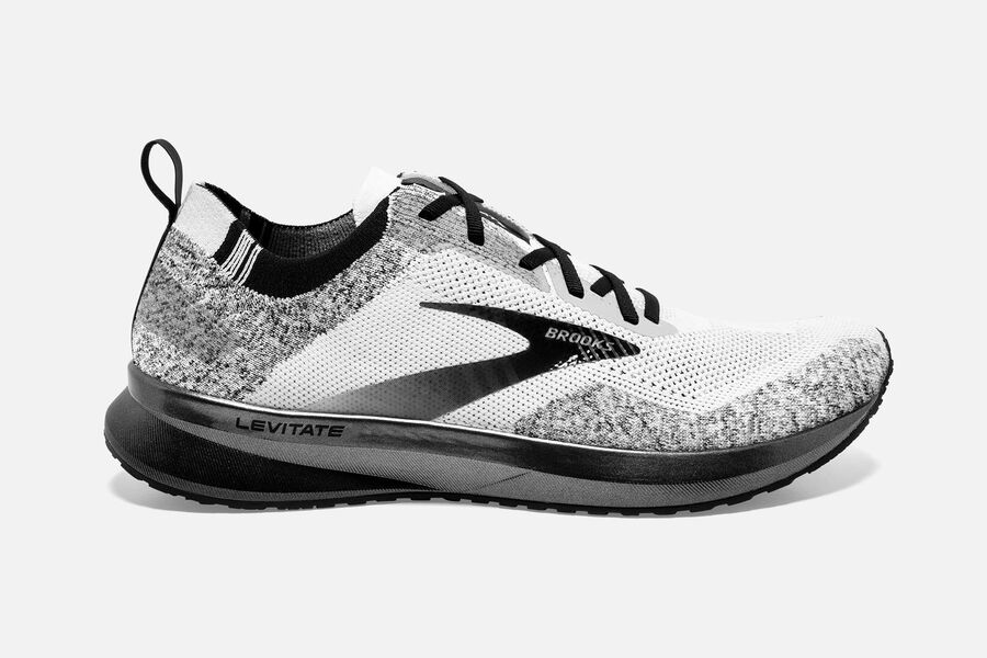 Brooks Levitate 4 Womens Australia - Road Running Shoes - White/Black (121-OVMHY)